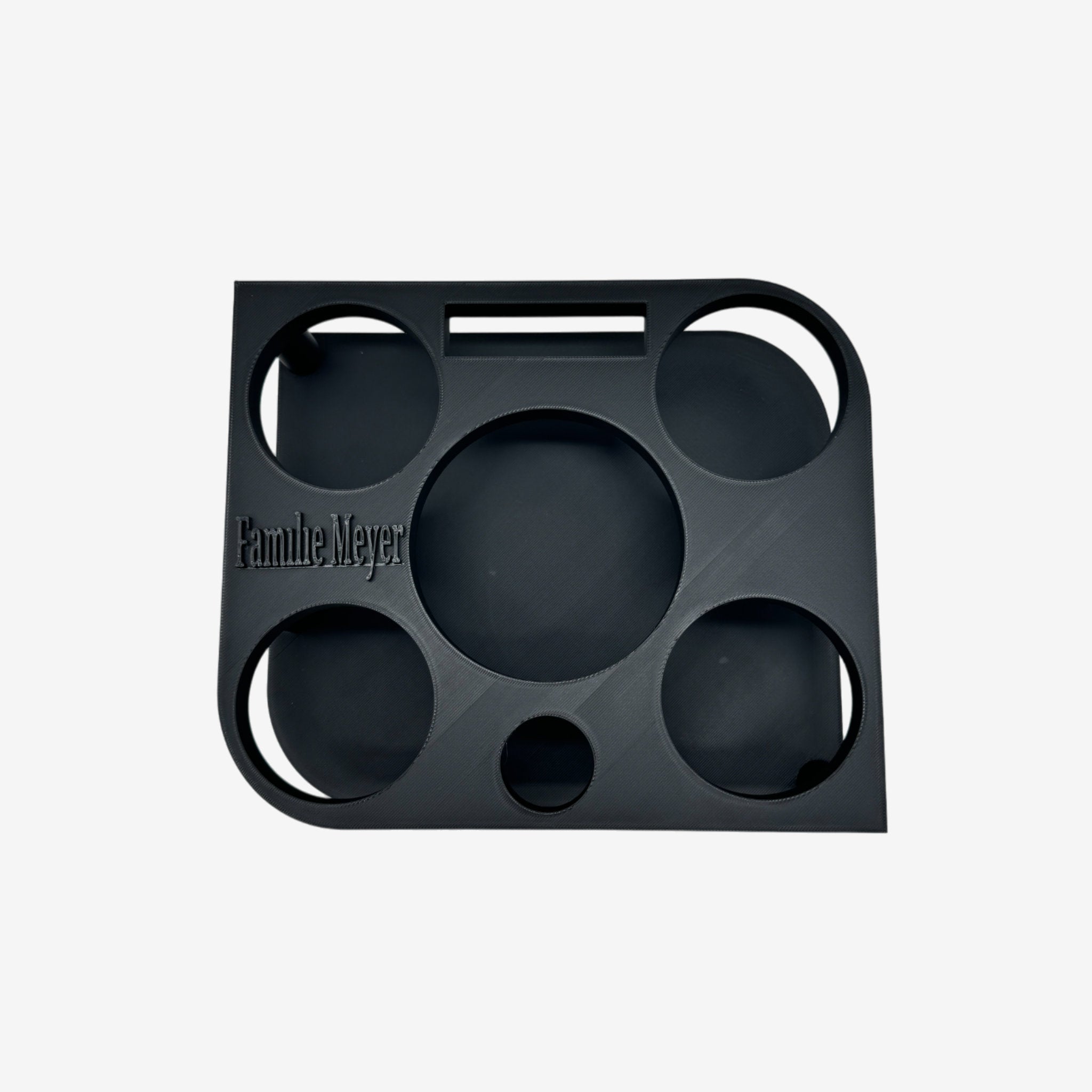 Couchbuddy Eckig mit 2 Glasschalen - Freie Form