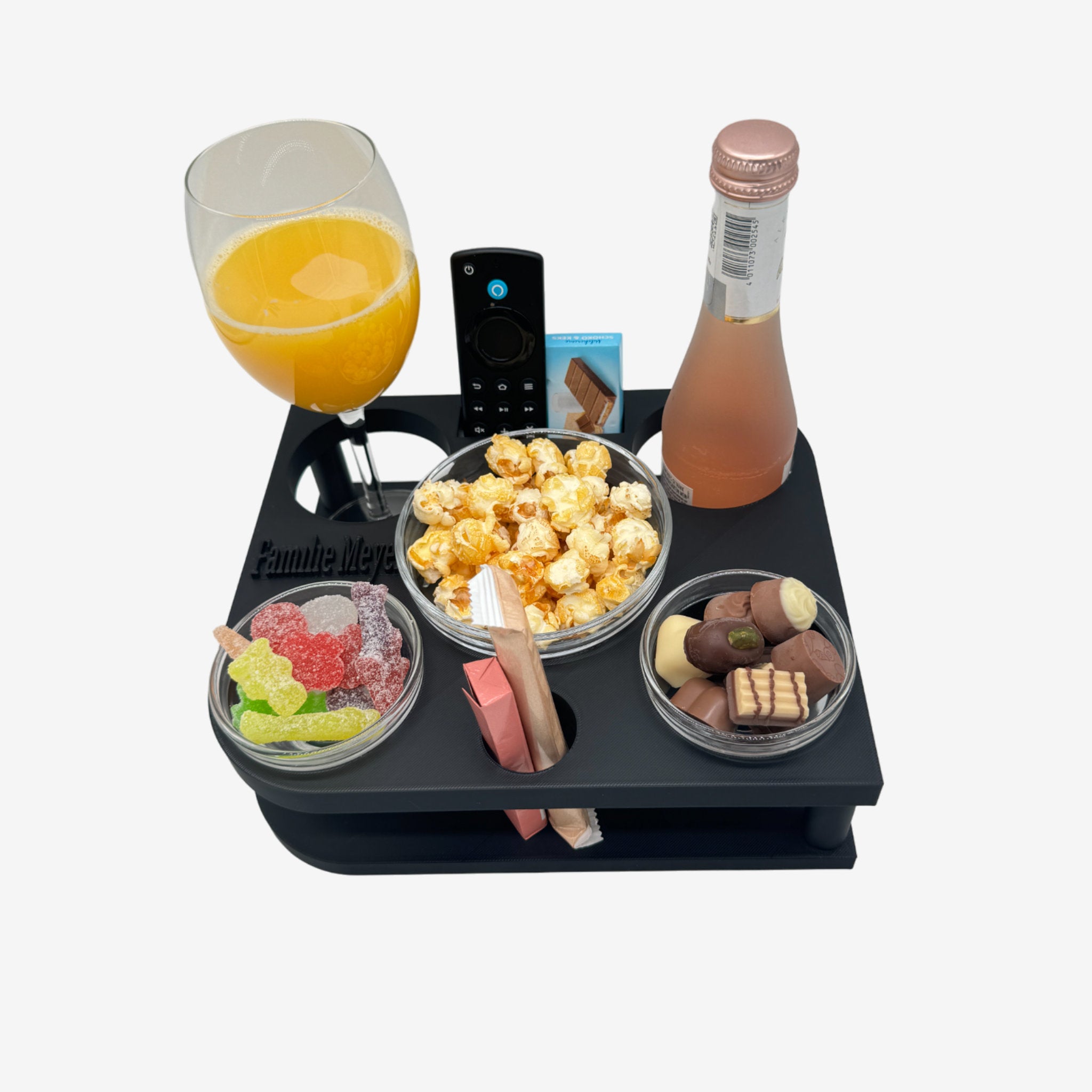 Couchbuddy Eckig mit 2 Glasschalen - Freie Form