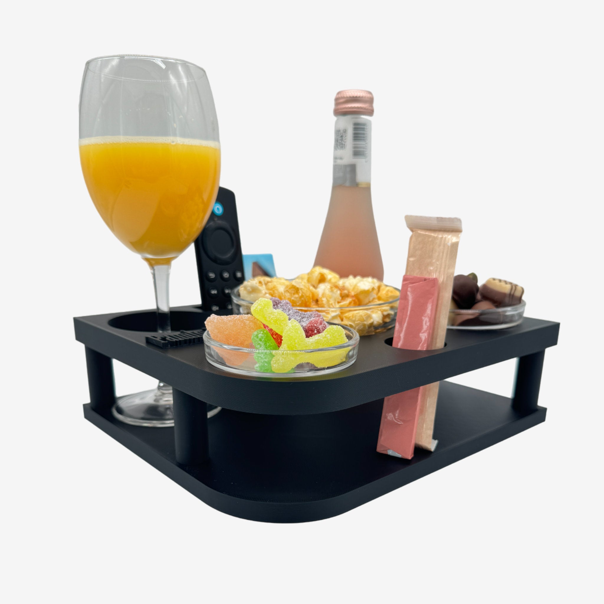Couchbuddy Eckig mit 2 Glasschalen - Freie Form