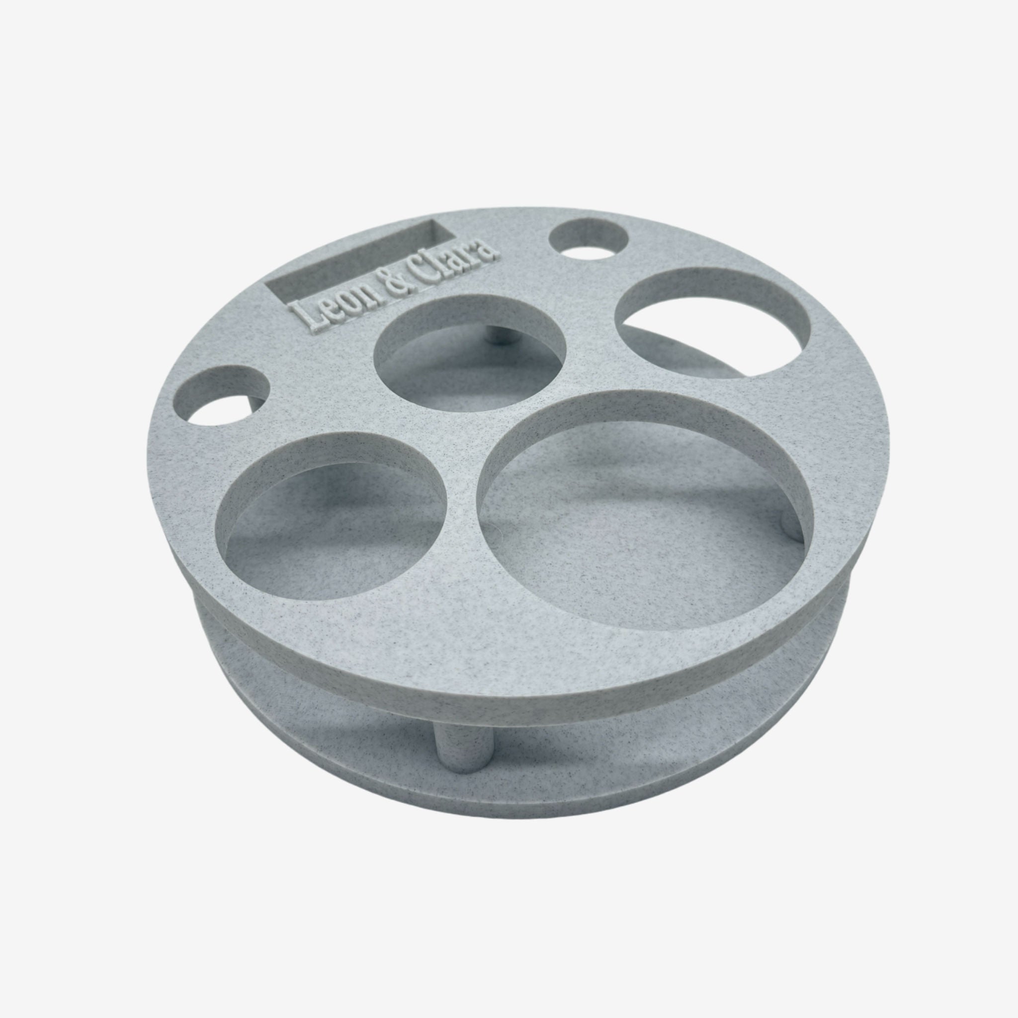 Couchbuddy Rund inkl. 2 Glasschalen - Marmor-Optik