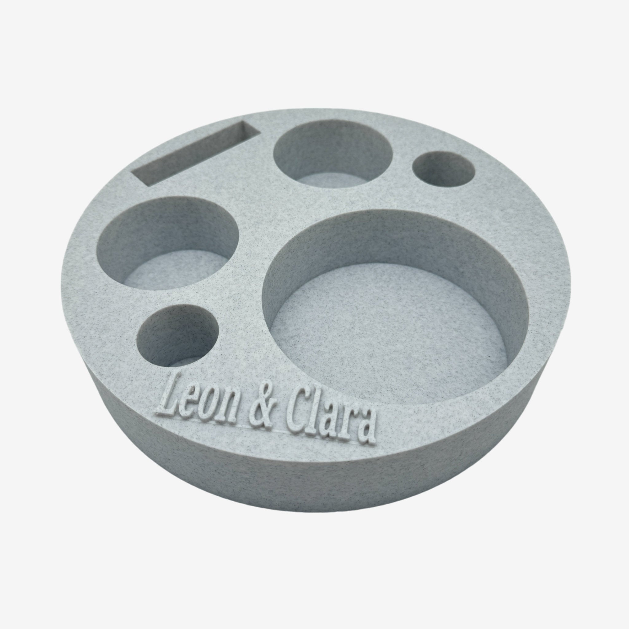 Couchbuddy Rund inkl. 2 Glasschalen - Marmor-Optik