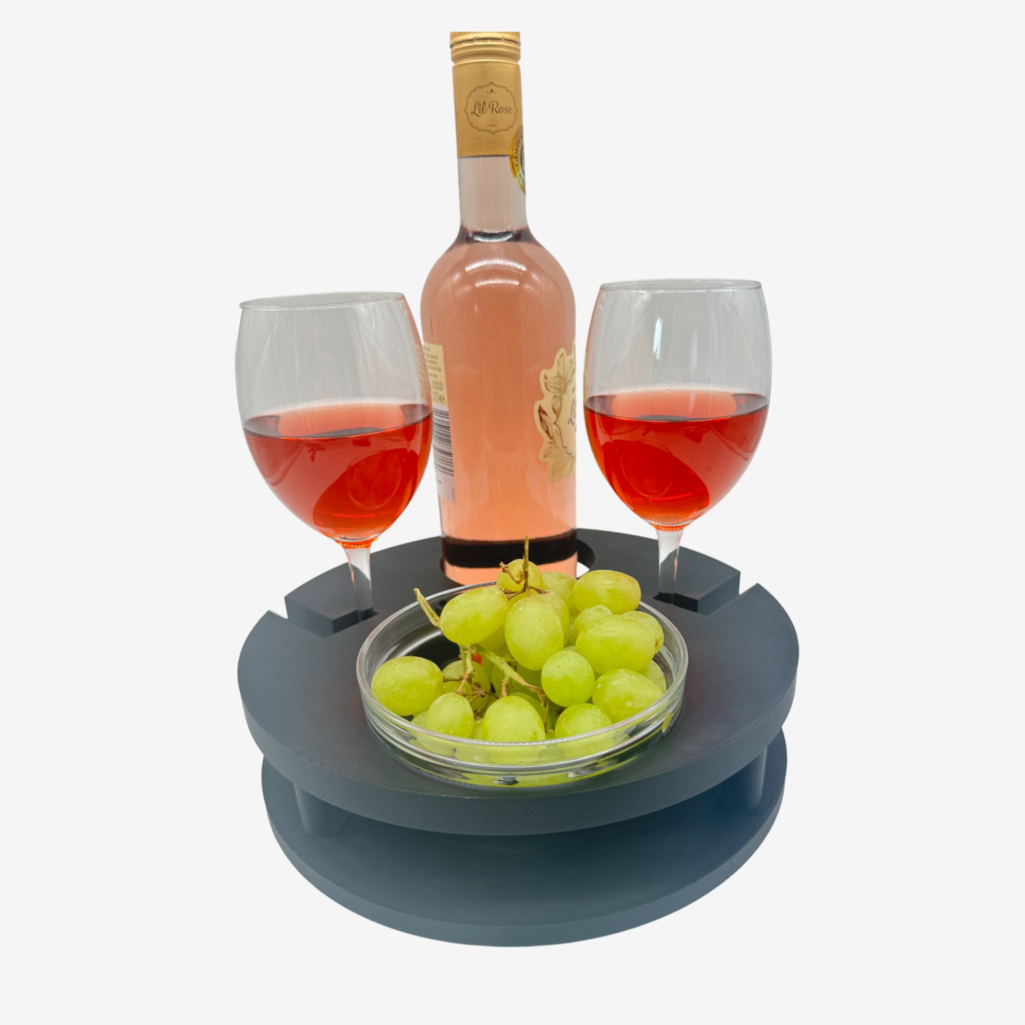 Couchbuddy Weinhalter - Rund inkl. 1 große Glasschale