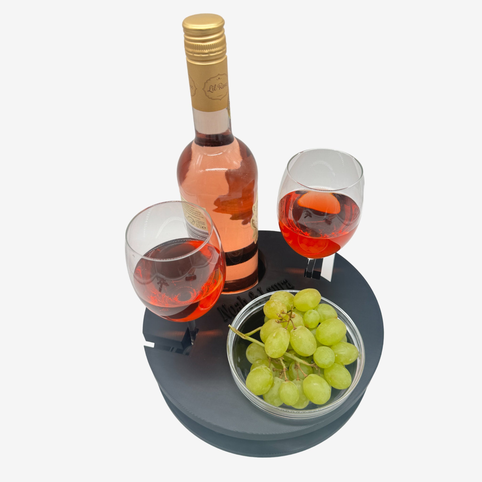 Couchbuddy Weinhalter - Rund inkl. 1 große Glasschale