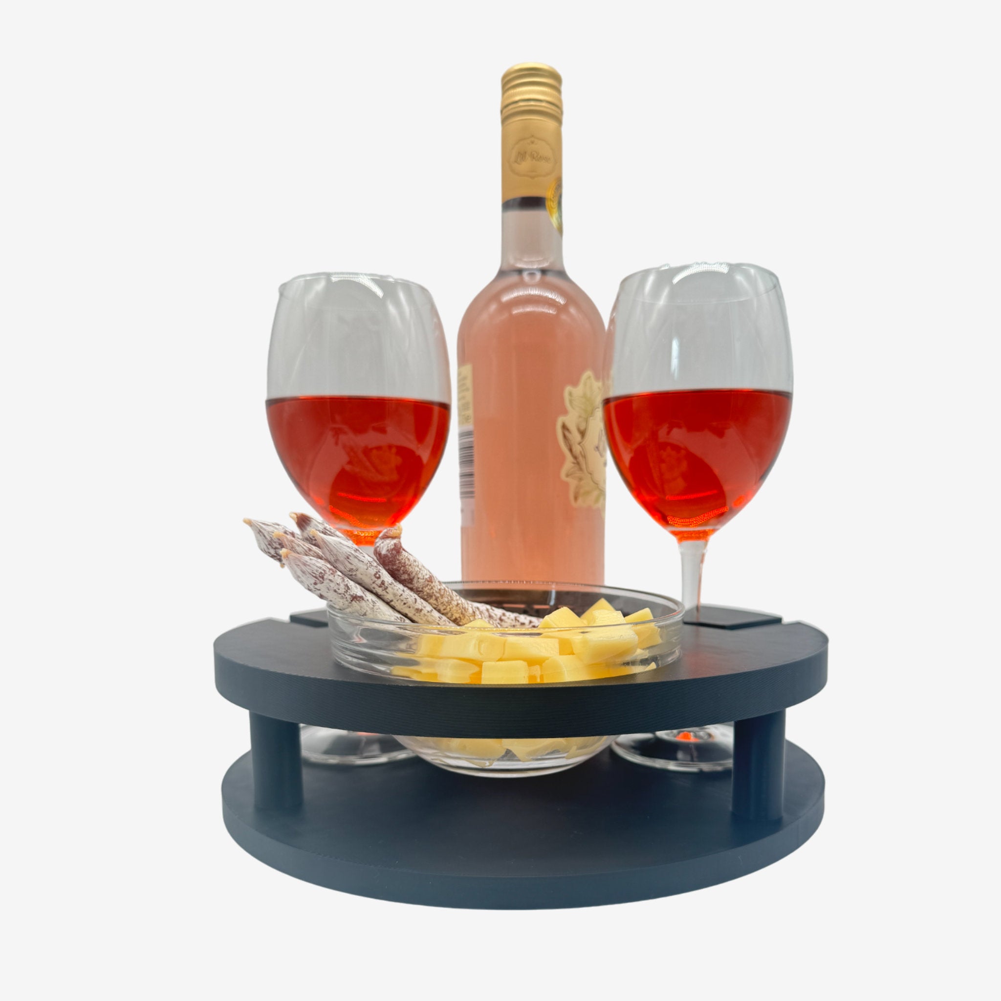 Couchbuddy Weinhalter - Rund inkl. 1 große Glasschale