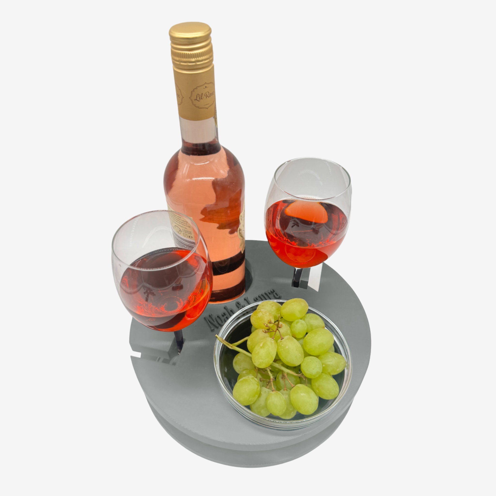 Couchbuddy Weinhalter - Rund inkl. 1 große Glasschale