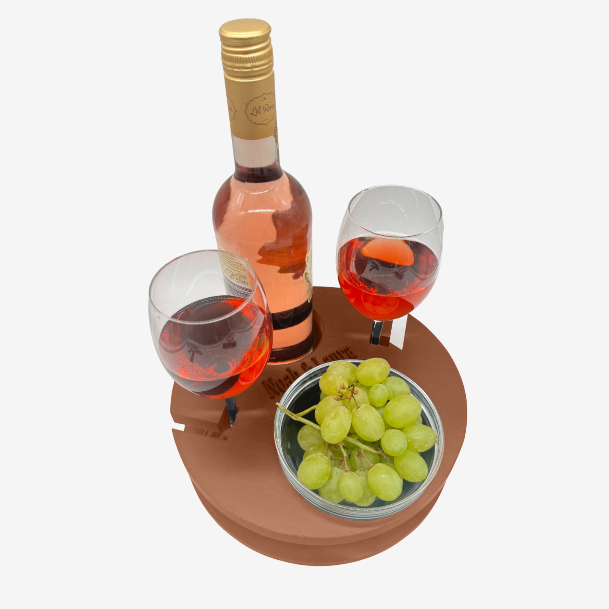 Couchbuddy Weinhalter - Rund inkl. 1 große Glasschale