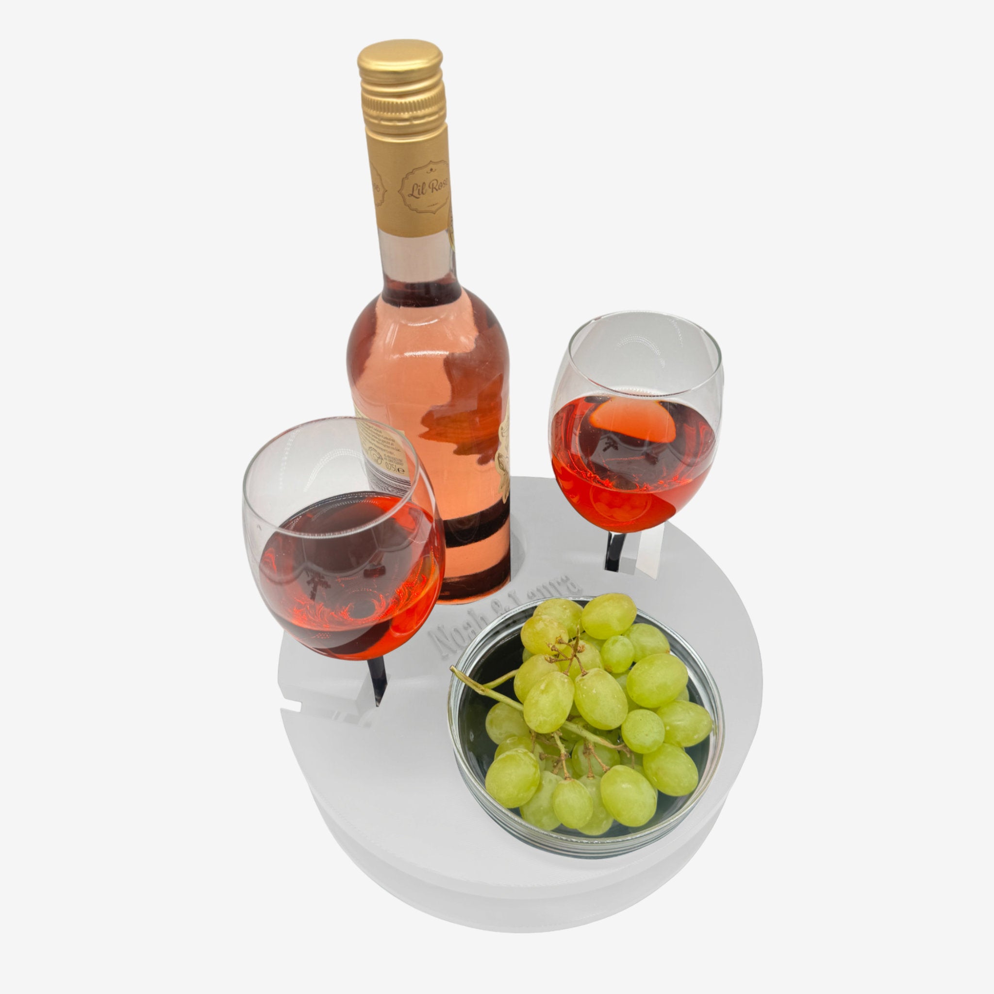 Couchbuddy Weinhalter - Rund inkl. 1 große Glasschale