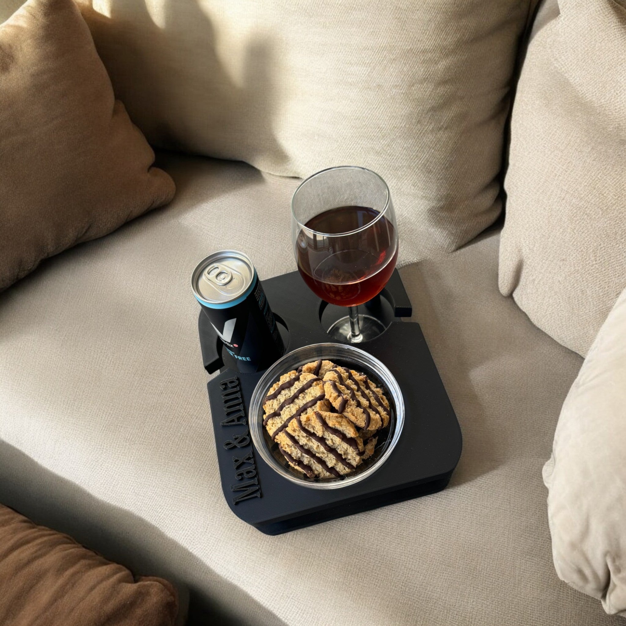 Couchbuddy Eckig inkl. 1 Glasschalen - Freie Form