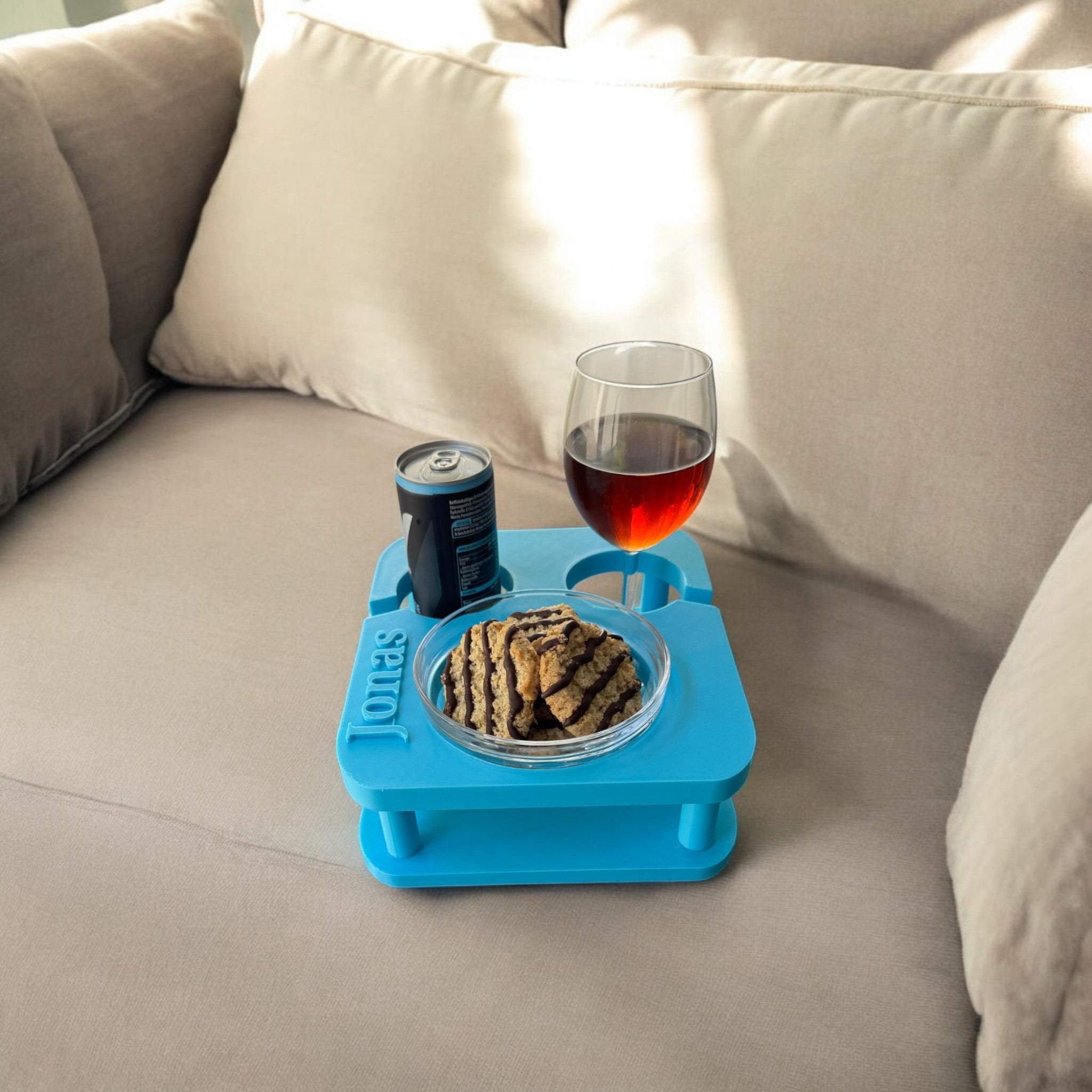 Couchbuddy Eckig inkl. 1 Glasschalen - Freie Form