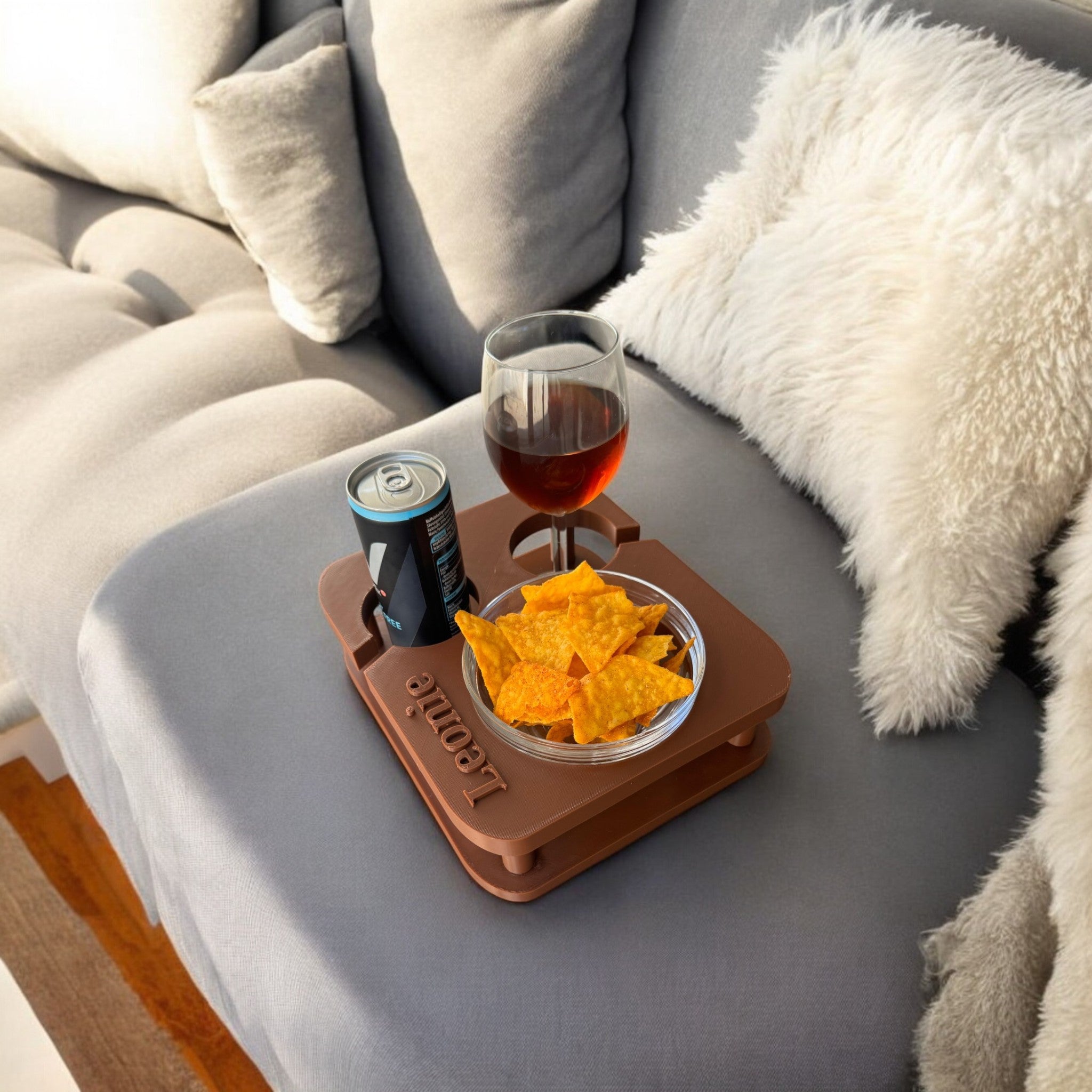 Couchbuddy Eckig inkl. 1 Glasschalen - Freie Form