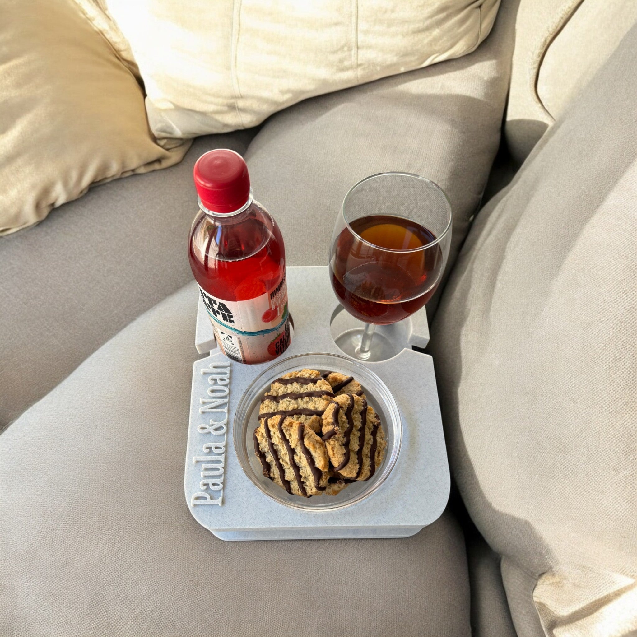 Couchbuddy Eckig inkl. 1 Glasschalen - Freie Form