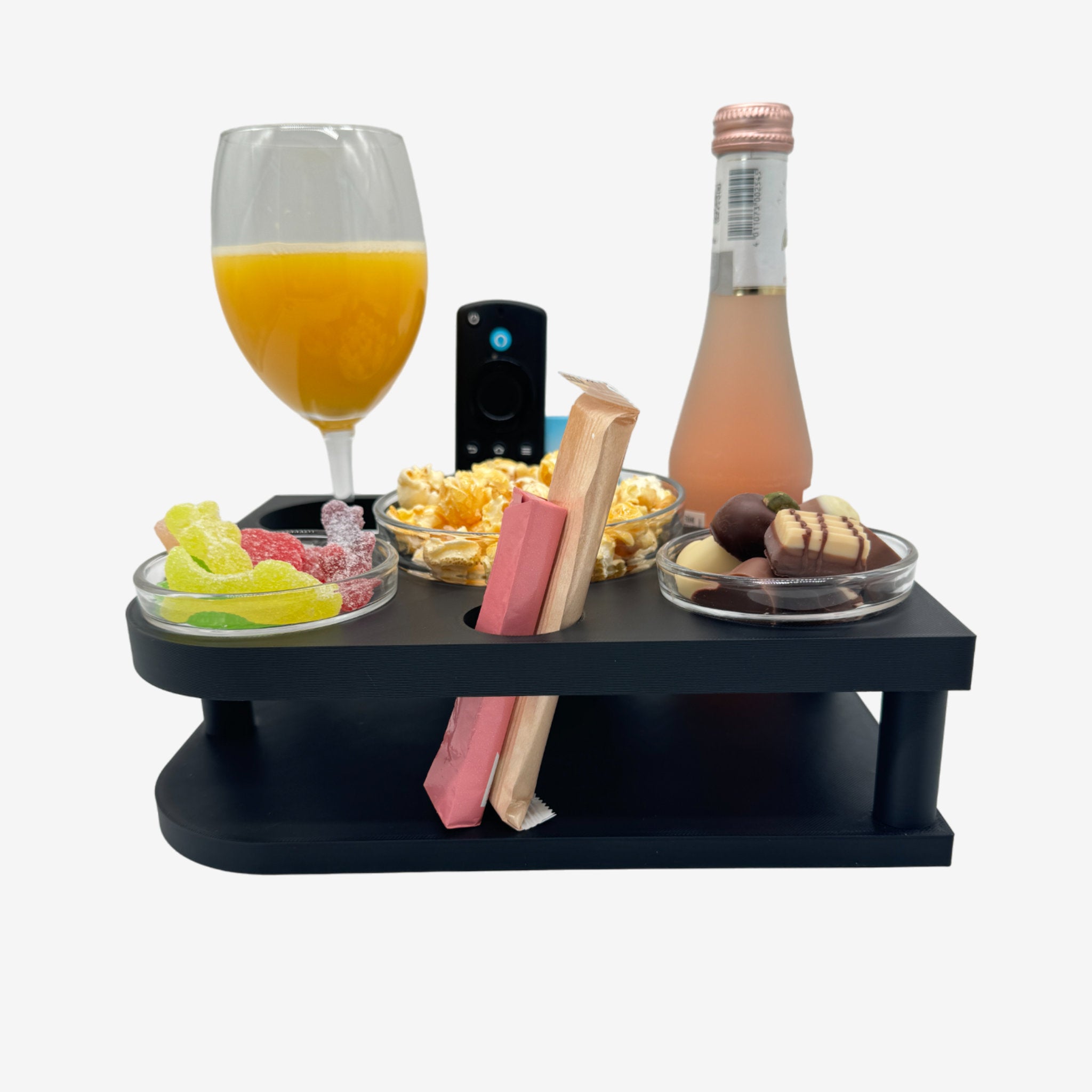 Couchbuddy Eckig mit 2 Glasschalen - Freie Form