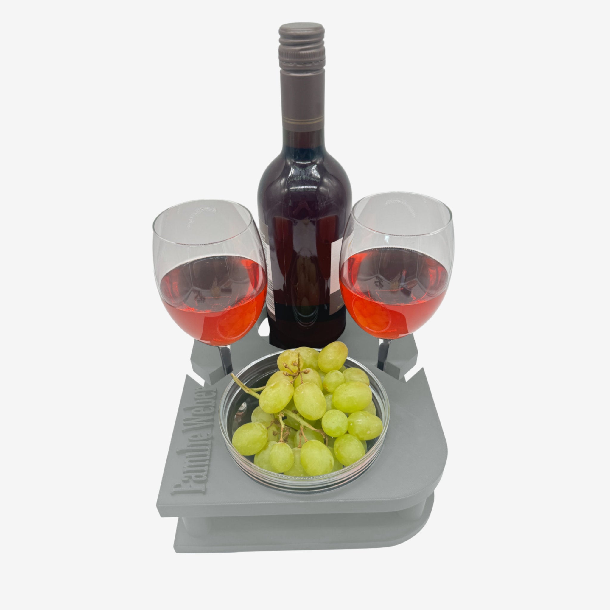 Couchbuddy Weinhalter - Eckig inkl. 1 große Glasschale