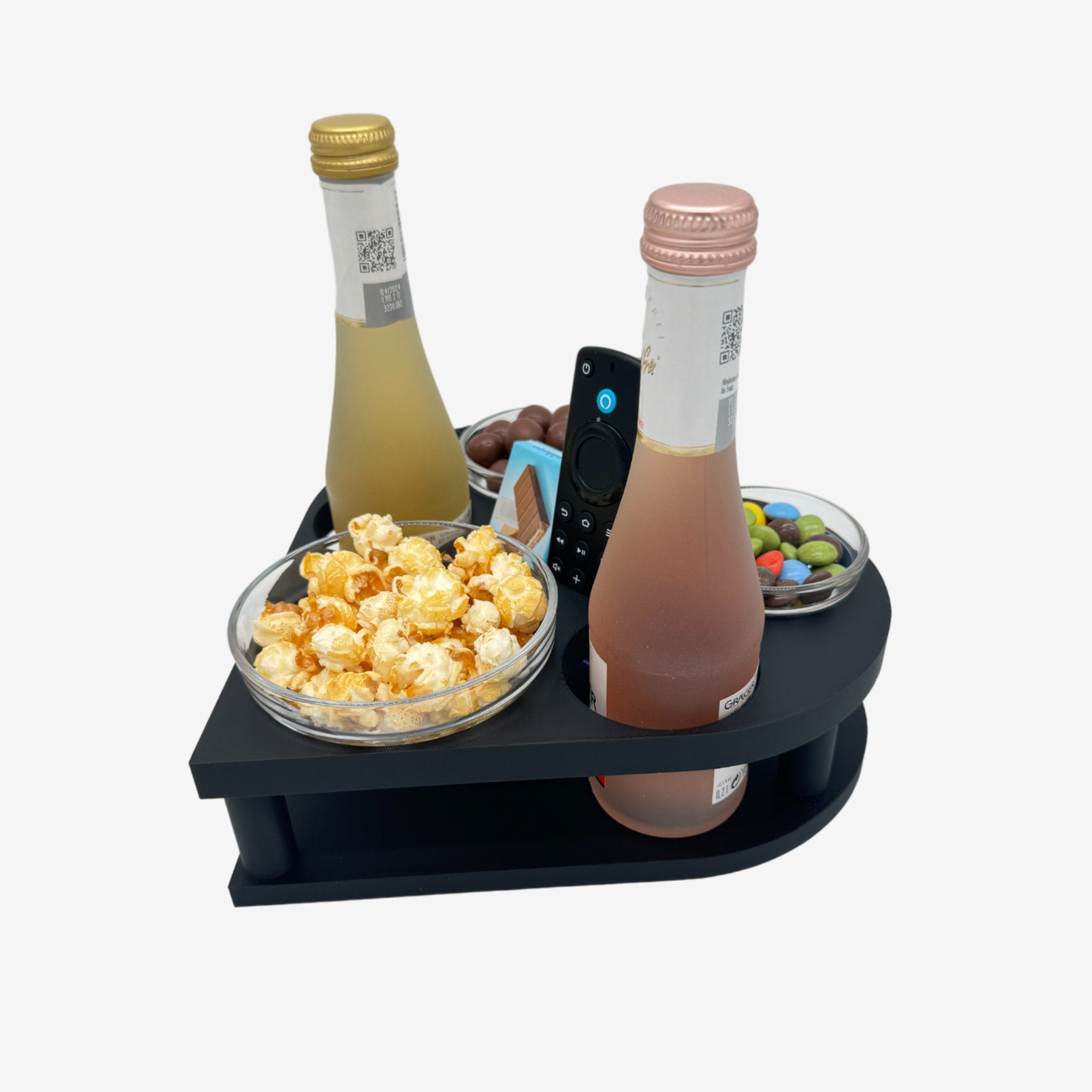 Couchbuddy Herzform mit 2 Glasschalen - Freie Form