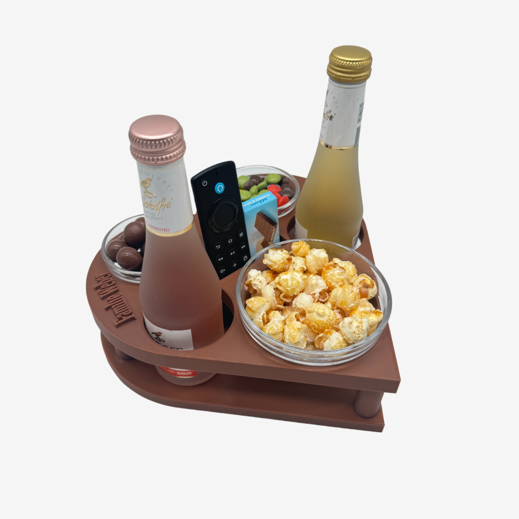 Couchbuddy Herzform mit 2 Glasschalen - Freie Form