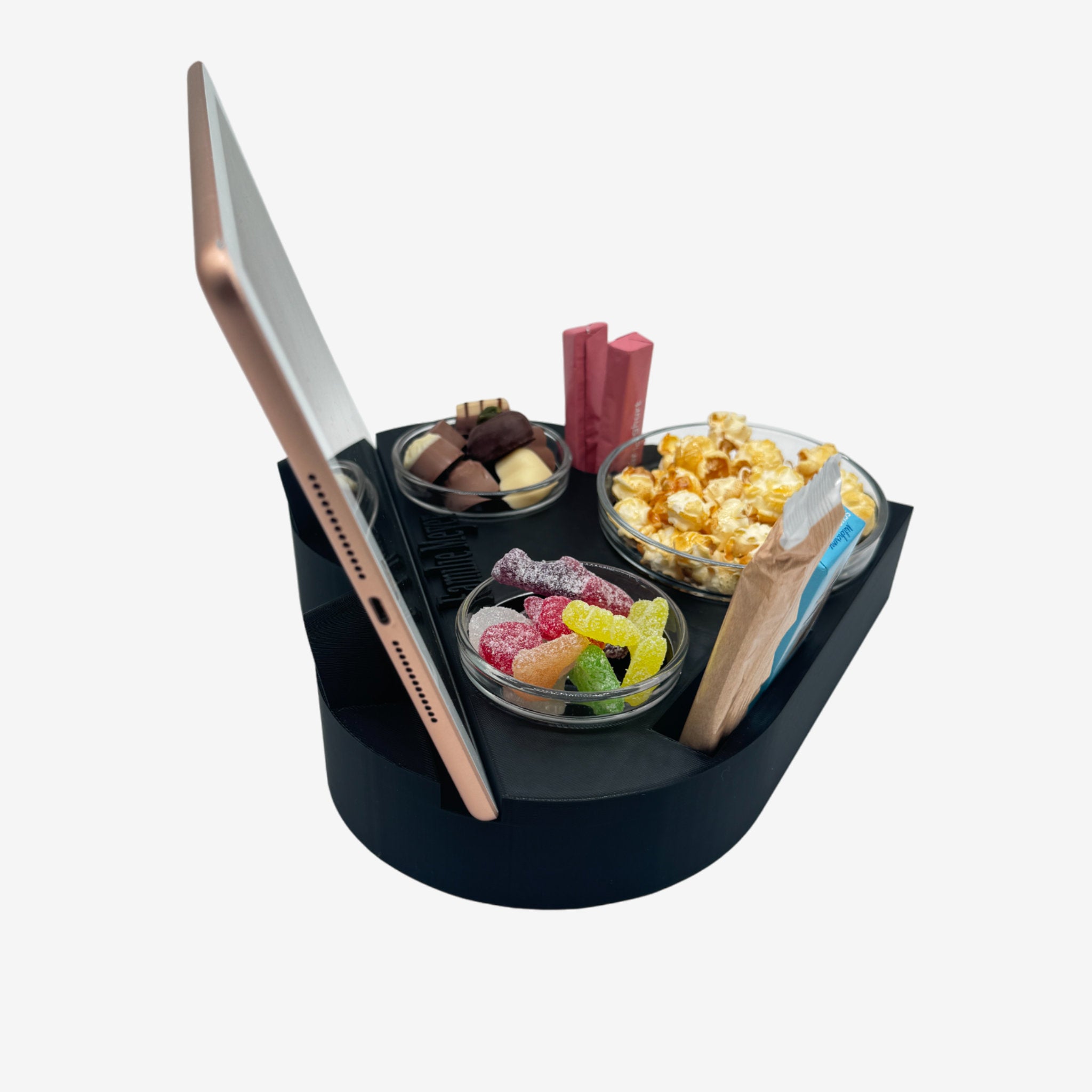 Couchbuddy Herzform mit Tablethalter und 2 Glasschalen