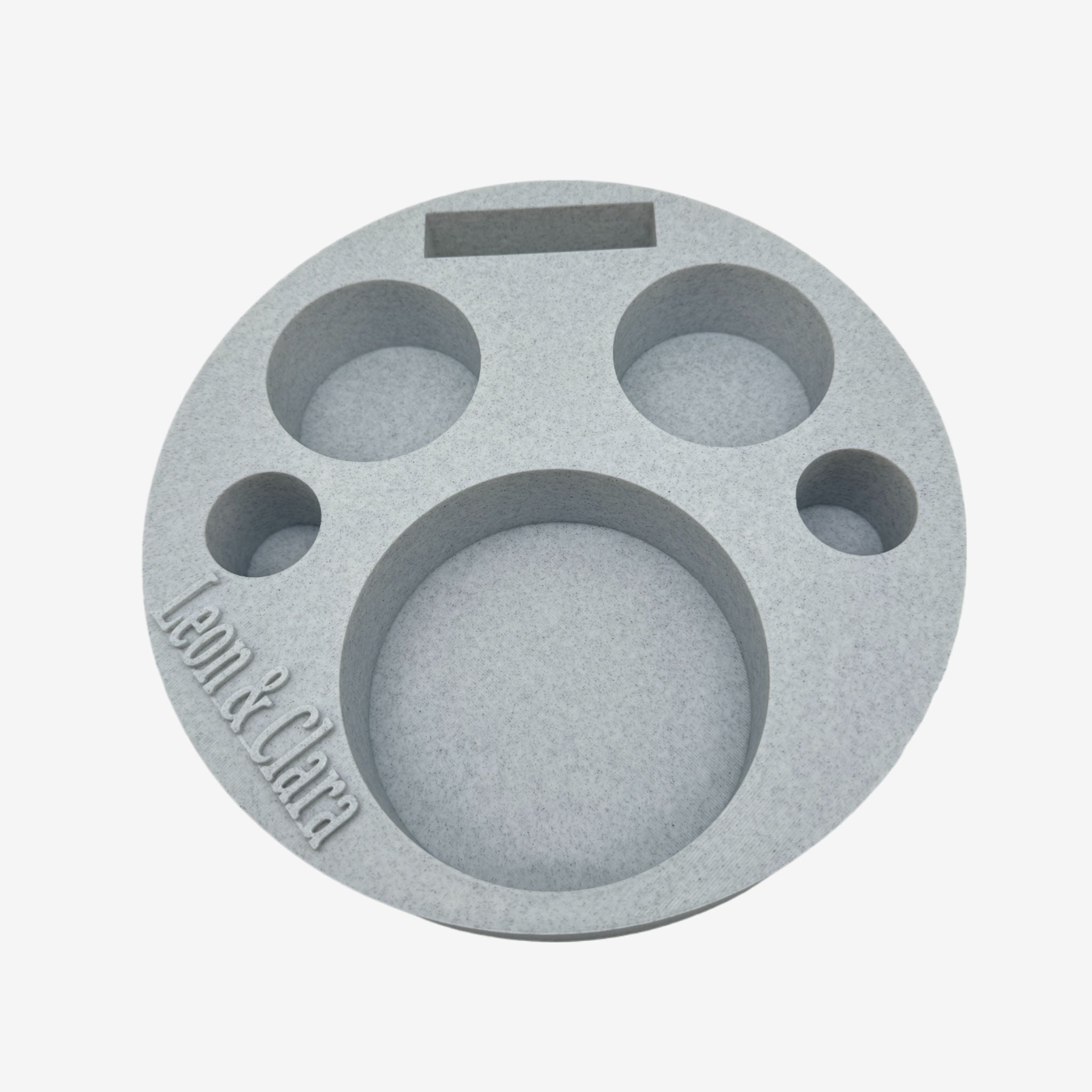 Couchbuddy Rund inkl. 2 Glasschalen - Marmor-Optik