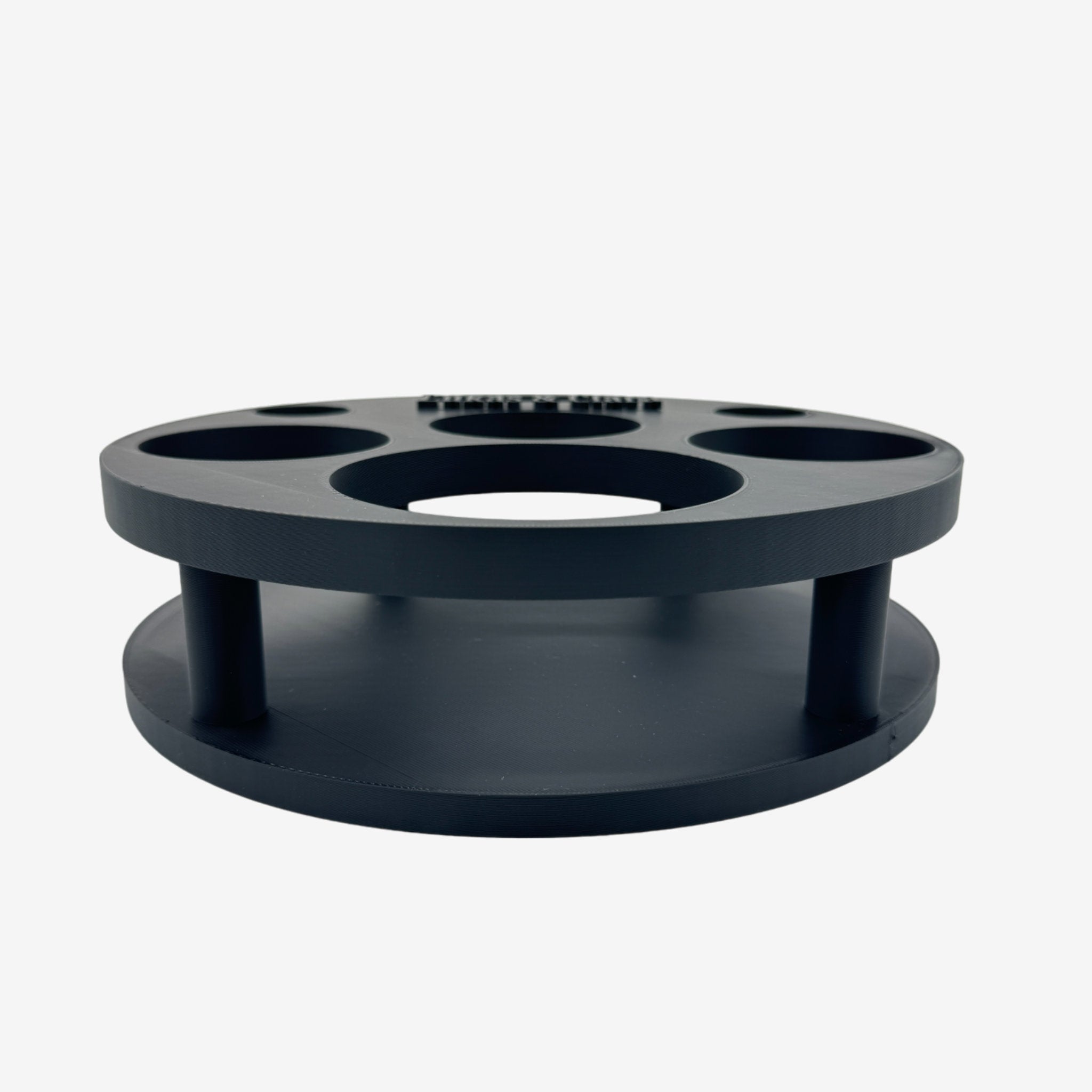 Couchbuddy Rund mit 2 Glasschalen - Freie Form