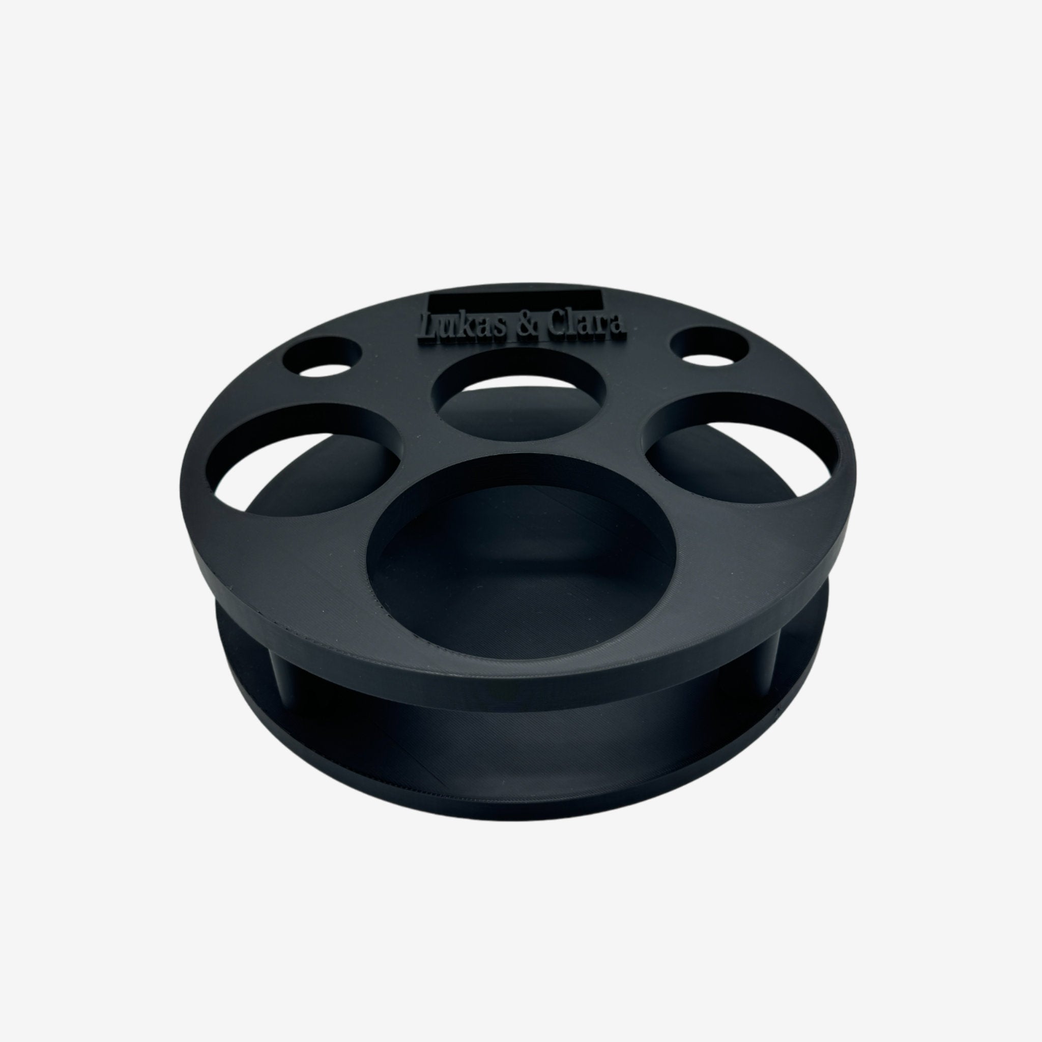 Couchbuddy Rund mit 2 Glasschalen - Freie Form